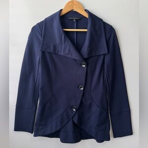 WHBM Navy‎ Blue Button Coat Blazer Size 2